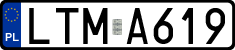 License plates of Poland, Regular car plates