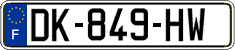 French license plate, SIV (ordinary)