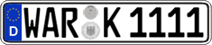 German license plate, Regular plates