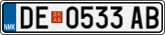 License plate of North Macedonia, Regular plates (2012)