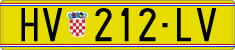 License plate of Croatia, Military