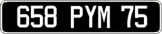 French license plate, FNI