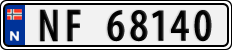 License plate of Norway, Cars