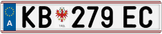 License plate of Austria, Regular plates