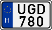 license plates of Hungary, Cars (1990)