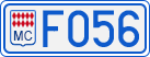 License plate of Monaco, Cars