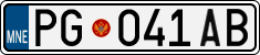 License plate of Montenegro, Trailers