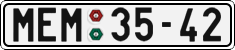 License plate of the Czech Republic, Cars (1960)