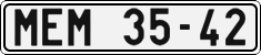 License plate of the Czech Republic, Cars (1960)