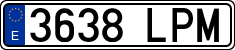 License plates of Spain, Ordinary (2000)