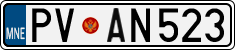 License plate of Montenegro, Cars