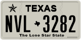 Texas, Regular plates (2012) (АBC-1234)