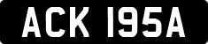 License plate of the United Kingdom, 1963 year system