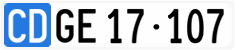 License plate of Switzerland, Diplomatic