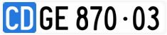 License plate of Switzerland, Diplomatic