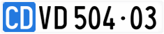 License plate of Switzerland, Diplomatic