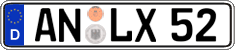 German license plate, Regular plates