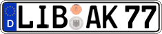 German license plate, Regular plates