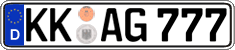 German license plate, Regular plates