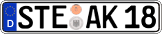 German license plate, Regular plates