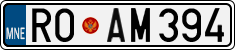 License plate of Montenegro, Cars