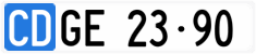 License plate of Switzerland, Diplomatic