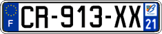 French license plate, SIV (ordinary)