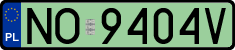 License plates of Poland, Electric vehicles
