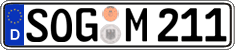 German license plate, Regular plates