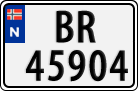 License plate of Norway, Cars