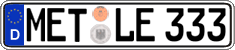 German license plate, Regular plates