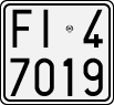 License plate of Italy, Motorcycles (1927 year series)