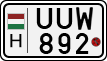 license plates of Hungary, Motorcycles (1990)