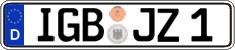 German license plate, Regular plates