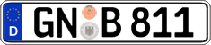 German license plate, Regular plates