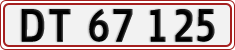 License plate of Denmark, Regular plates