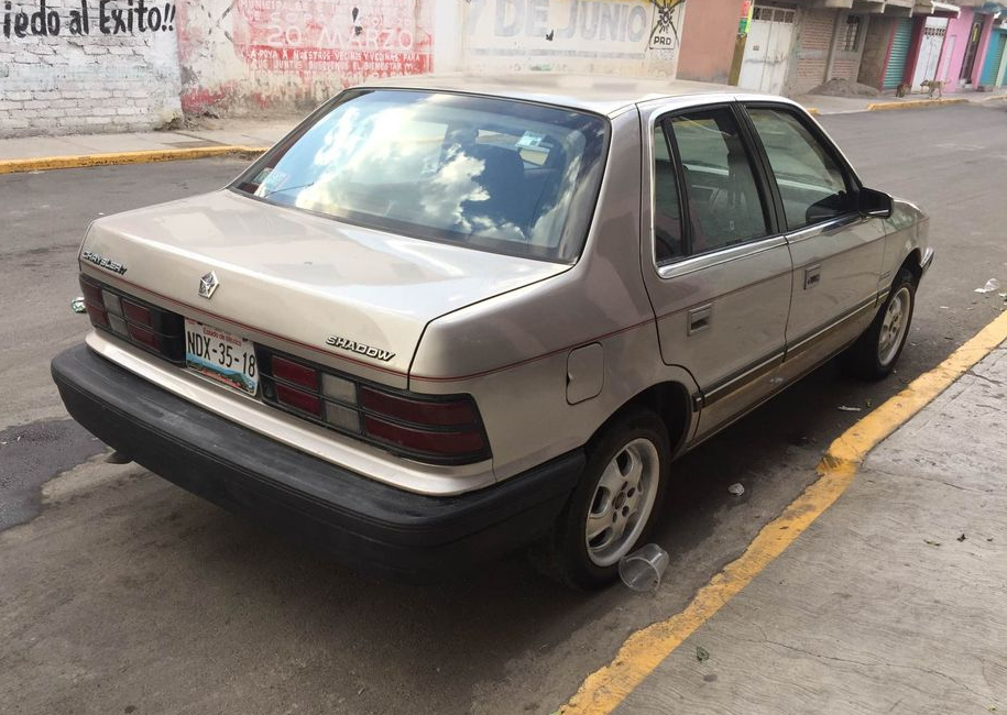 NDX-35-18, Dodge Shadow 1st gen 4-door Sedan (44; P-body), facelift, 1988–1994