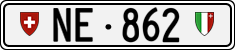 License plate of Switzerland, Cars