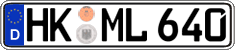 German license plate, Regular plates