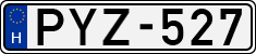 license plates of Hungary, Cars (1990)