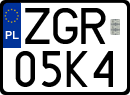 License plates of Poland, Special vehicles and motorcycles