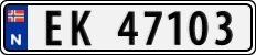 License plate of Norway, Cars