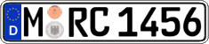 German license plate, Regular plates