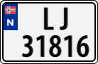 License plate of Norway, Cars