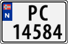 License plate of Norway, Cars