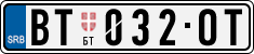 License plate of Serbia, Cars