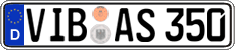 German license plate, Regular plates