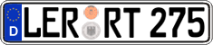 German license plate, Regular plates