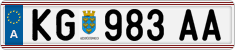 License plate of Austria, Regular plates