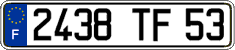 French license plate, FNI